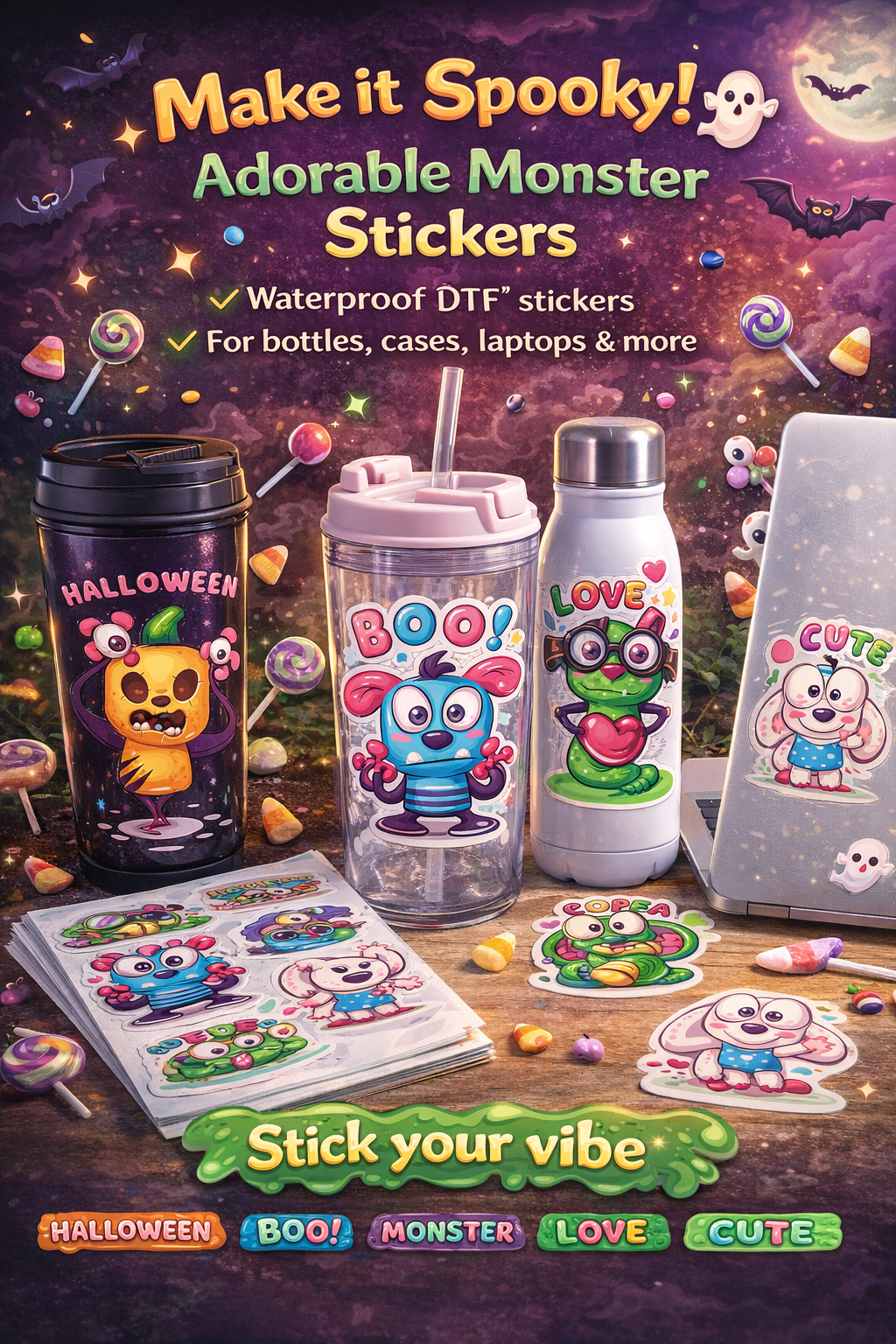 Custom UV DTF Stickers – Peel & Stick for Hard Surfaces