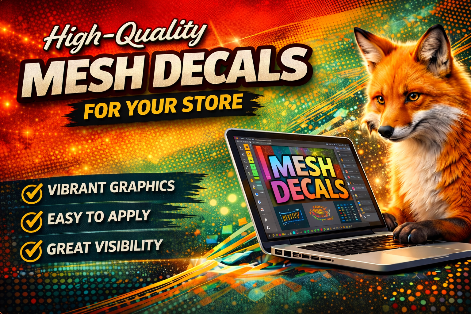 Custom Mesh Decals (One-Way Vision Print)