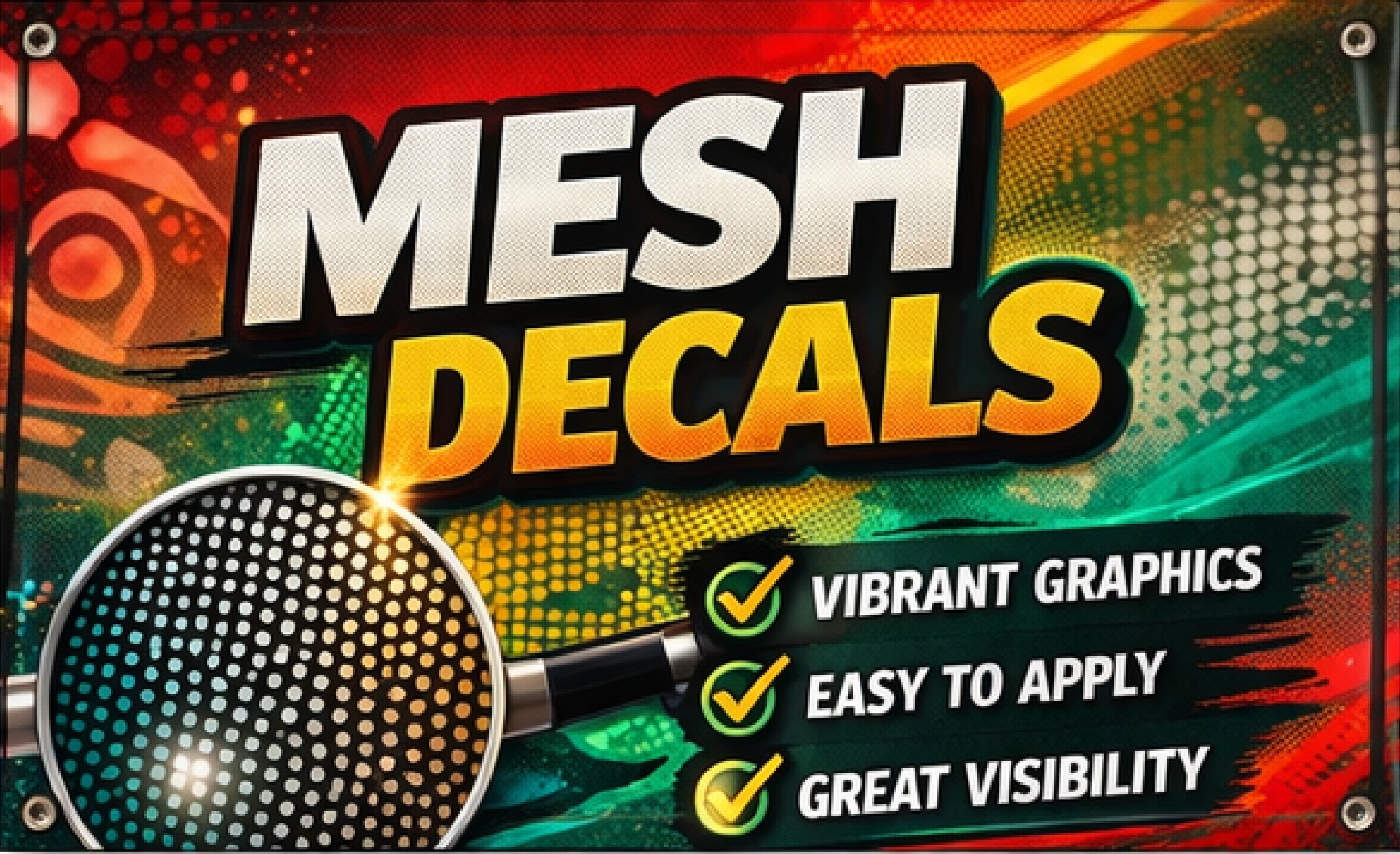 Custom Mesh Decals (One-Way Vision Print)