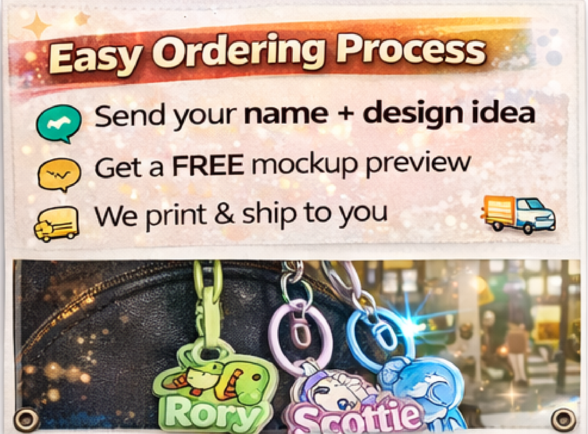 Custom Acrylic Keychains – Personalized Name & Design Keychains