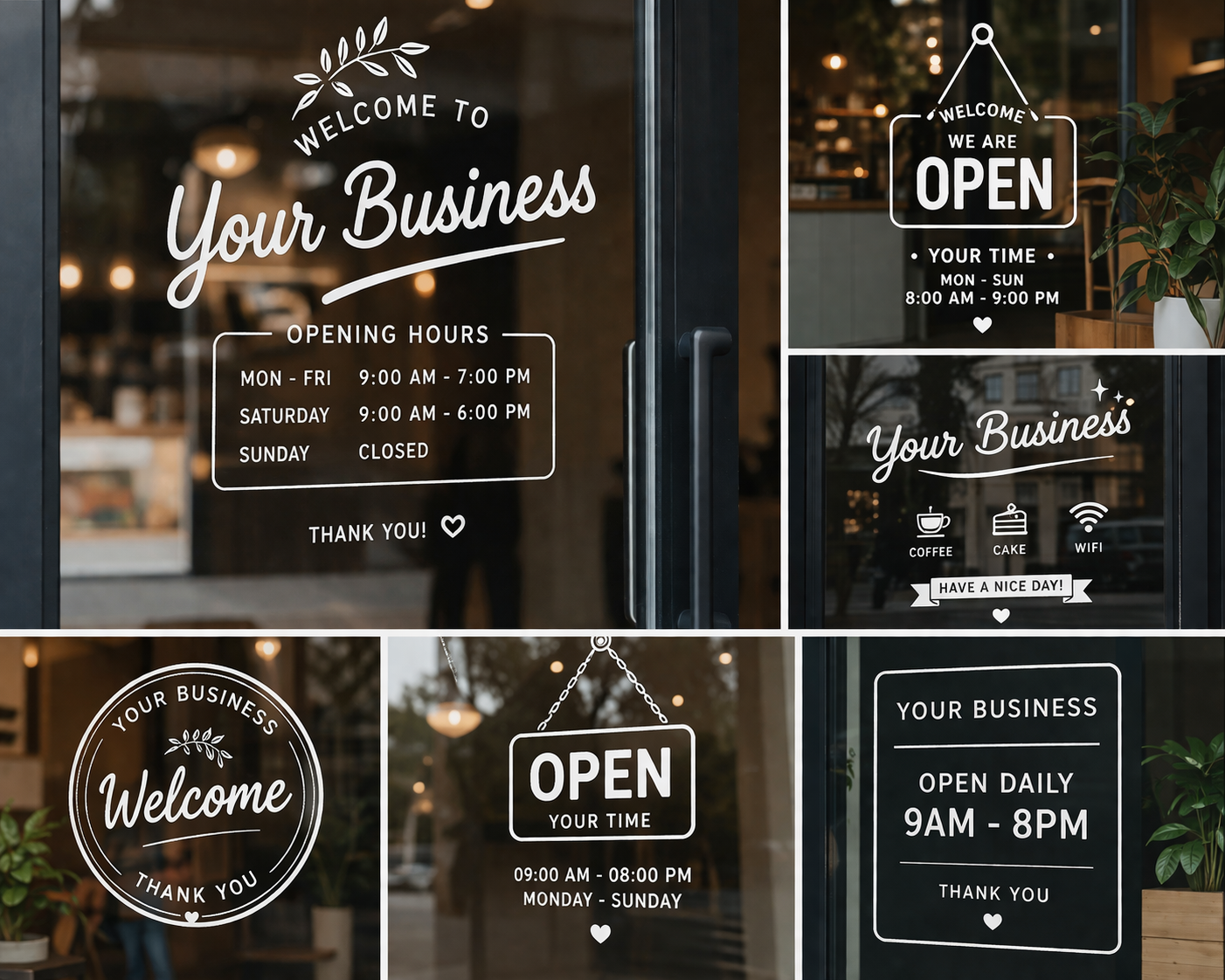 Custom Vinyl Lettering for Windows – Business Name & Storefront Decals